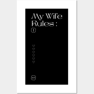 My Wife Rules \ Funny Husband Posters and Art